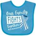 thumbnail image 3 of Inktastic Our Family Fights Together ALS Awareness Boys or Girls Baby Bib, 3 of 4