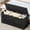 Black, variant on 43.3" Storage Chest, Extra Large Wooden Trunk with Safety Hinges and Lift-Top, Shoe Bench Organizer, White and Brown