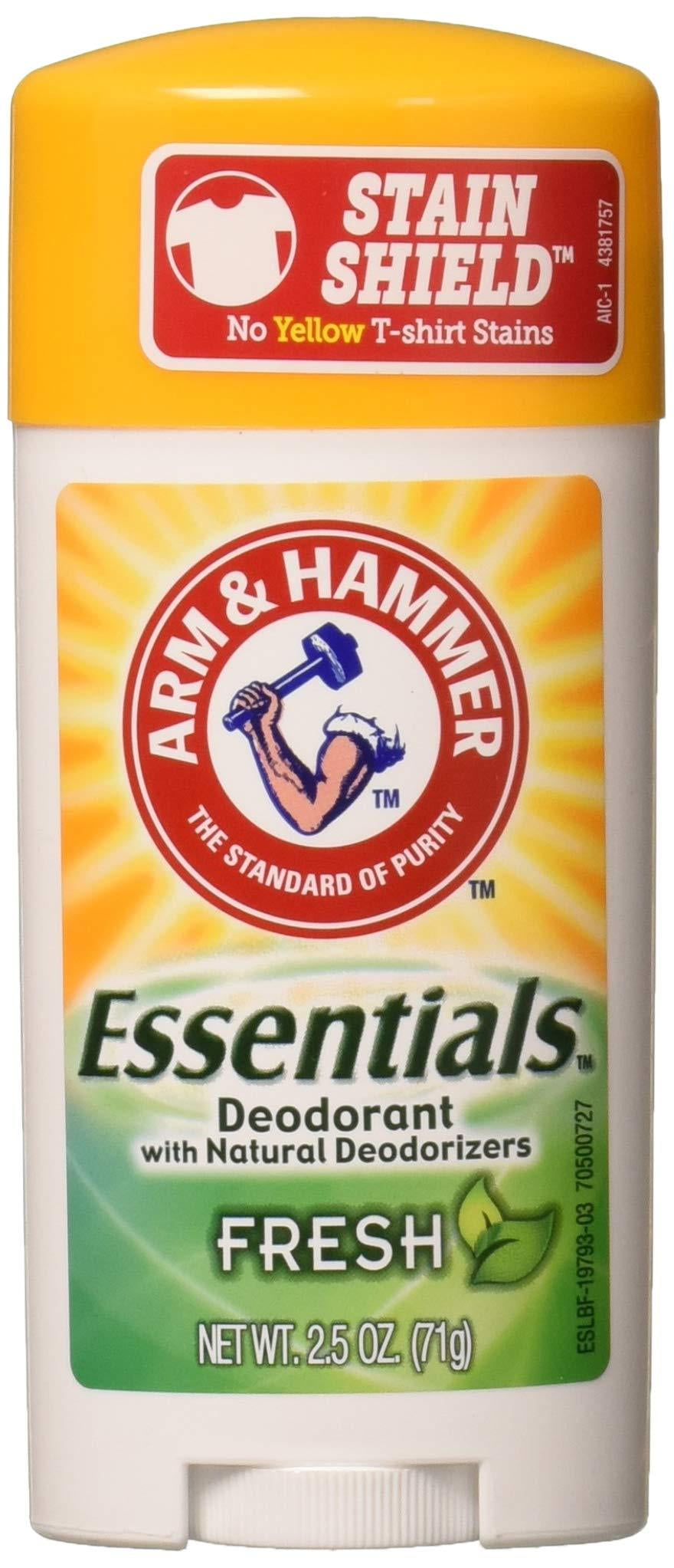 ARM & HAMMER Essentials Natural Deodorant Fresh 2.50 oz (Pack of 4) 2.5