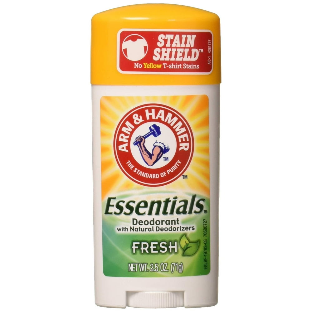 ARM & HAMMER Essentials Natural Deodorant Fresh 2.50 oz (Pack of 4) 2.5