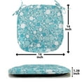 thumbnail image 6 of Abstract Chair Seating Cushion, Abstract Pattern with Bubbles in Different Sizes Modern Aqua Inspired Design, Soft Seat Pads for Office with Anti-slip Backing, 16"x16", Turquoise Teal, by Ambesonne, 6 of 6
