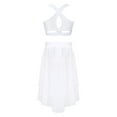 thumbnail image 2 of vastwit Kids Girls Ballet Dance Outfits Sleeveless Crop Top High-Low Skirt Gymnastics Dancewear White 10, 2 of 7