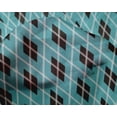 thumbnail image 4 of oneOone Silk Tabby Teal Blue Fabric Argyle Check Diy Clothing Quilting Fabric Print Fabric By Yard 42 Inches Wide, 4 of 4