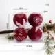 thumbnail image 3 of Adornos de bolas de Navidad de 6 a 8 cm, adornos para árboles de Navidad, decoración para fiestas, bodas, bolas de felpa pintadas de color rojo, material de terciopelo, 3 of 5