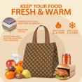 thumbnail image 5 of Paw Prints Insulated Lunch Bag for Women & Adults,Large Portable Soft Cooler Lunch Bag,Thermal Food Storage Tote with Pearl Cotton,8.66L,8.75x5.75x9.5 Inch, 5 of 6
