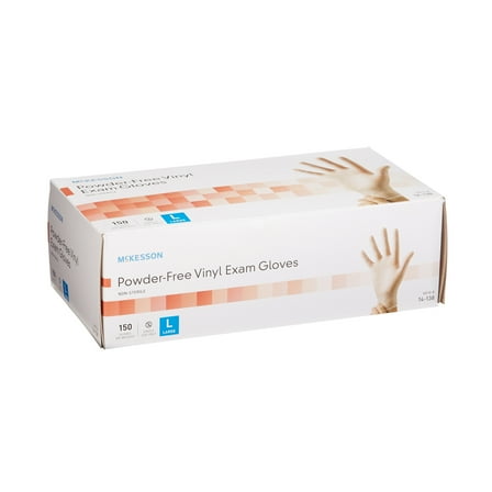 McKesson 14-138 Vinyl Disposable Gloves, Case of 1500 Count