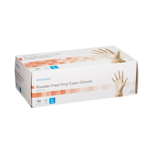 McKesson 14-138 Vinyl Disposable Gloves, Case of 1500 Count