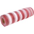thumbnail image 1 of Christmas Ribbon Mesh - 10 Yards Striped Holiday Decoration | Holiday Wrapping Ribbons | for Craft Lovers DIY Enthusiasts Wedding Wreath Christmas Tree Bow Making Dining Table Staircase, 1 of 7