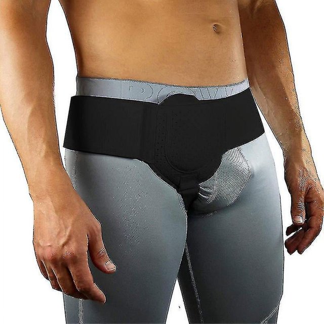 Cinturón de recuperación para hernia de adultos, soporte deportivo para hernia, con 1 almohadilla de compresión extraíble
