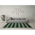 thumbnail image 3 of Ahgly Company Indoor Square Oriental Light Blue Modern Area Rugs, 7' Square, 3 of 4