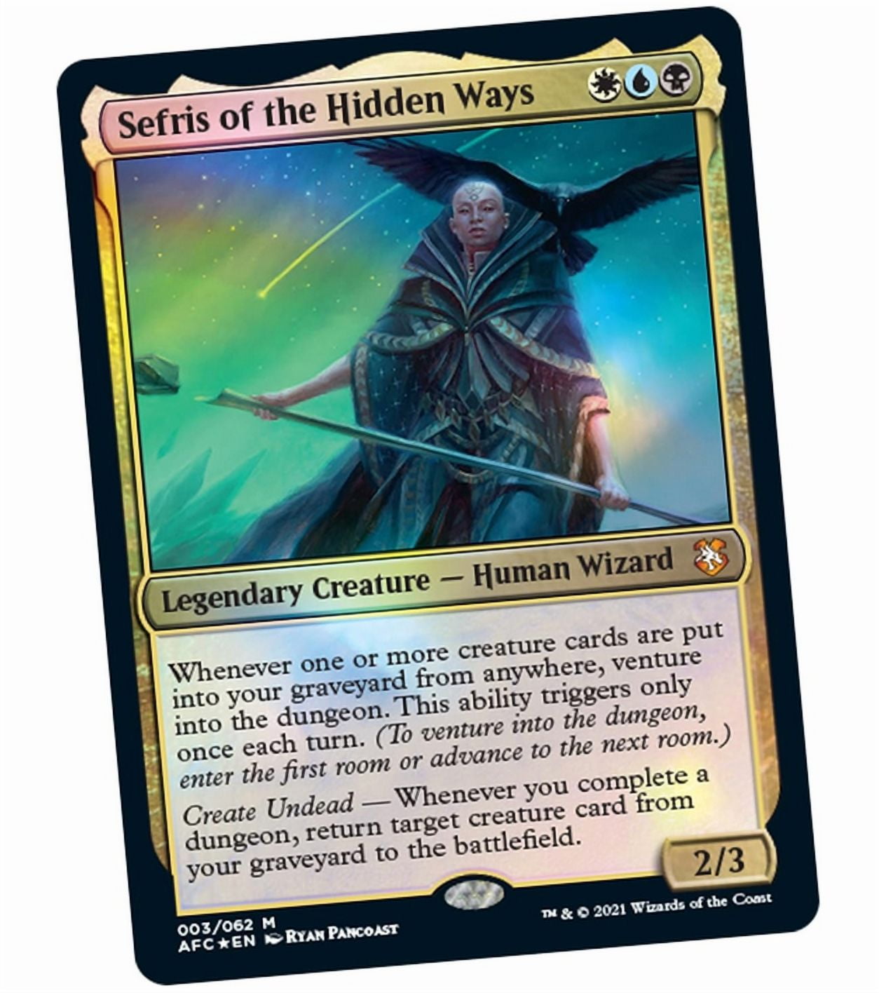 Magic: The Gathering Adventures in The Forgotten Realms Commander Deck – Dungeons of Death (White-Blue-Black)