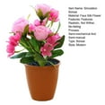 thumbnail image 2 of Artificial Bonsai Aesthetic Fine Workmanship Exquisite Living Room Artificial Rose Bonsai, 2 of 4