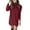 Red, variant on Ediodpoh Women Double Lapel Hollow Out Pullover Dress Sweater Dress with Elegant Design for Fall and Winter Black S
