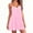 Pink, variant on Women’s Casual V-Neck Sleeveless Lace Dress, Solid Homewear