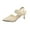Beige, variant on Wdhugt High Heel Sandals Women Pointed Toe Closed Back Summer Dress Shoes Slip On Comfortable Pu Sole 9.65 Inch Us 7