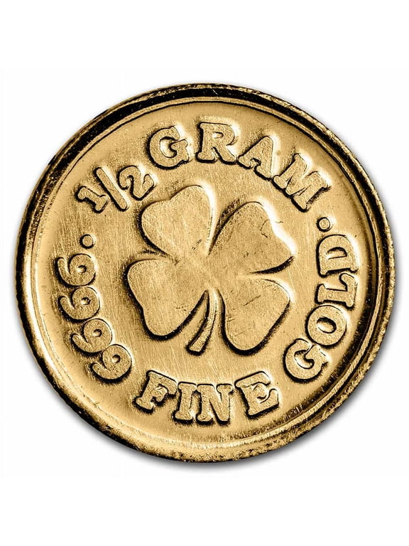 Collectible 1/2 gram Gold Round: Four Leaf Clover - MPM