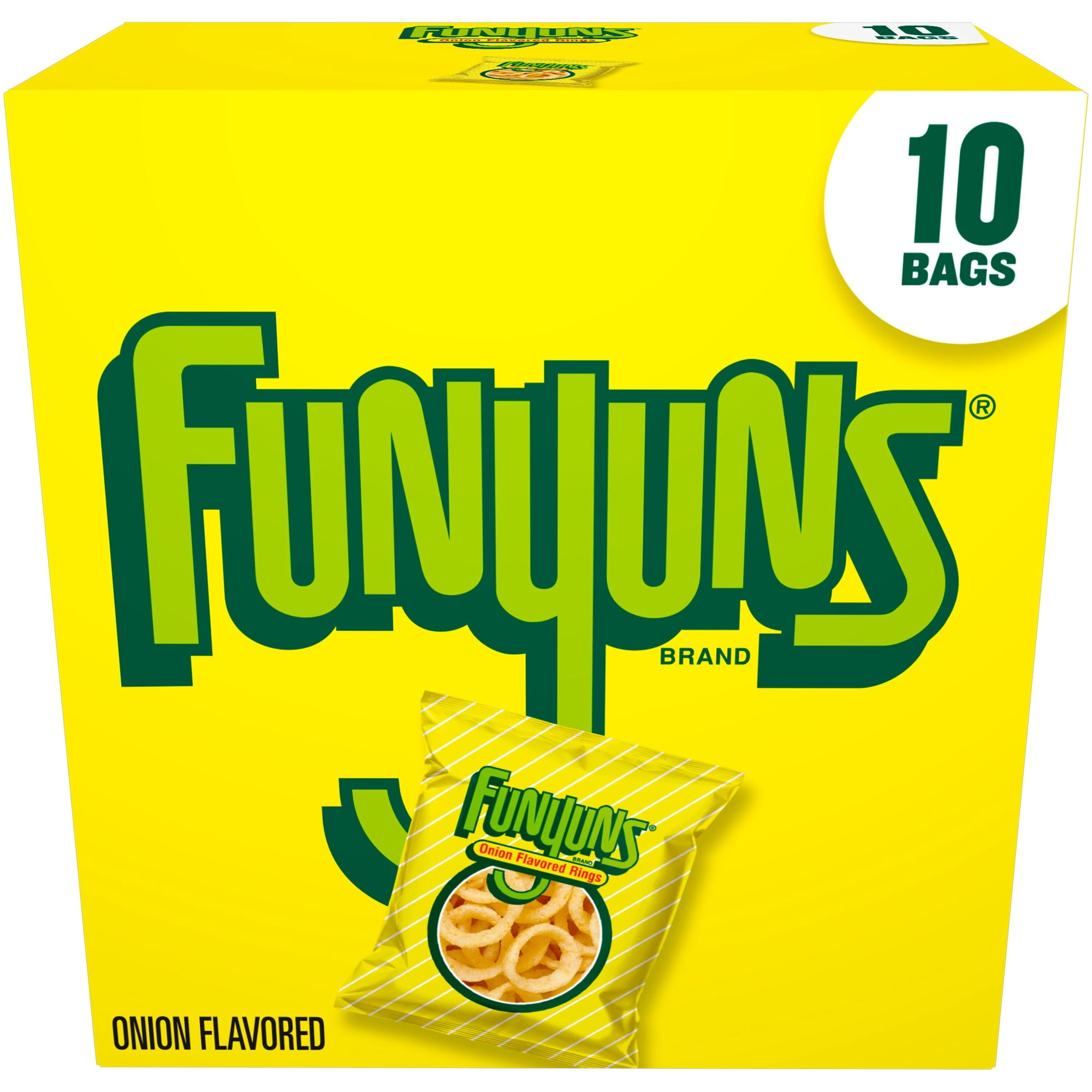 Funyuns Onion Ring Flavored Snack Chips, 10 Count Multipack
