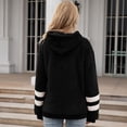 thumbnail image 5 of Scyoekwg Womens Sweatshirt Plush Hooded Drawstring with Pocket Pullover Sweatshirt Trendy Pullover Tops Classic Solid Colors Casual Hoodie Tops Ladies Sweatshirts Long Sleeve Black L, 5 of 7