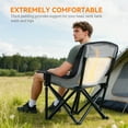 thumbnail image 4 of Camping Chair for Adults, Portable Folding Camping Chair with Side Pockets, Cup Holders, Carry Bag, Black and Gray, 4 of 6