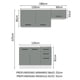 thumbnail image 3 of Cocina Integral Completa Modular Madesa Agata 180cm BG 09, 3 of 5