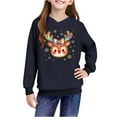 thumbnail image 4 of Lorytime Christmas Kids Hoodies for Boys Unisex Reindeer Snowflakes Sweatshirt Long Sleeve Pullover Drop Shoulder Tops, 4 of 4