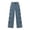 Blue-A, variant on Teen Girls Y2k Baggy Jeans Wide Leg High Waist Elastic Waist Vintage Aesthetic Cargo Denim Pants (Blue, 9-10 Years) (Blue, 7-8 Years)