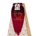 thumbnail image 1 of X-Pression 40" 3X Pre-stretched Braids, Braiding Hair Extensions African Kinky, Pre-Cut, Pre-Stretched, Synthetic Fiber, 3 bundles, Soft & Shiny, Ready for Hot Water Use, 190g, 1 of 18