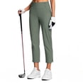 thumbnail image 2 of QATAINLAV Dress Pants for Women High Waisted Office Business Casual Slacks Straight Leg Side Slits Work Trousers with Pockets Green XXXL Gifts for Girls, 2 of 7
