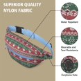 thumbnail image 5 of Fanny Pack Red and Green Christmas Snowman Pattern Waist Pack Bag,Running Cross Bag,Waterproof Large Fanny Packs for Women Men for Travel Running Hiking Cycling, 5 of 6