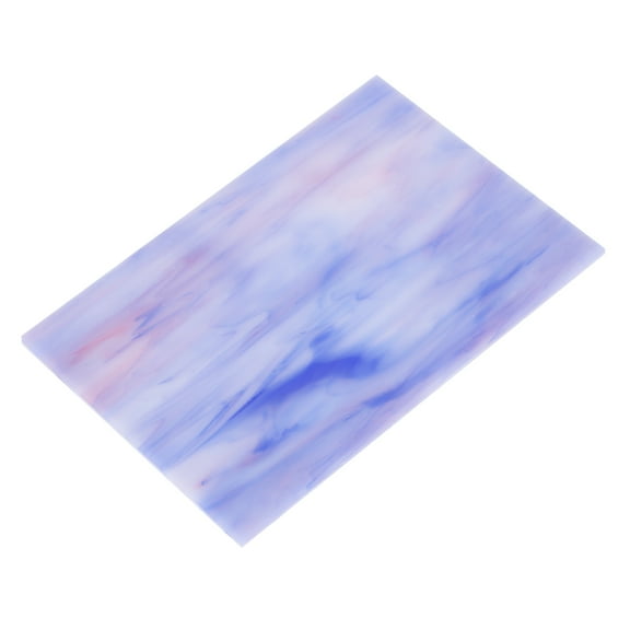 Stained Glass Sheet Mosaic Tile 5.9 Inch x 3.9 Inch Bright Purple, Stained Glass Sheets for Crafts Project