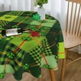 thumbnail image 3 of St. Patrick''s Day Round Tablecloth 60 Inch Green Shamrock Floral Round Tablecloth Washable Microfiber Tablecloth Decorative Table Covers for Picnic Party, XT-02, 3 of 7
