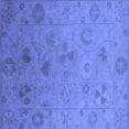 thumbnail image 1 of Ahgly Company Indoor Square Oriental Blue Industrial Area Rugs, 5' Square, 1 of 4