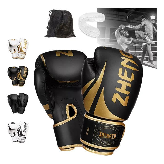Guantes de Boxeo para Kickboxing, Correa de Velcro, 10 - 12 Oz JM Guantes de boxeo