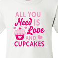 thumbnail image 4 of Inktastic Valentines Day All you Need is Love and Cupcakes Youth T-Shirt, 4 of 5