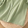 thumbnail image 5 of pstuiky Shirts for Women Oversized Short Sleeve Crew Neck Womens Blouses Breathable Loose Fit Solid Color Basic Tshirts Workout Tops for Women, 5 of 8