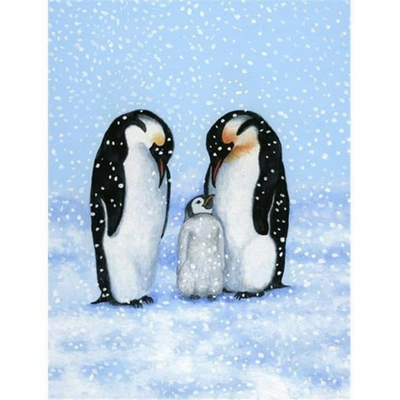 Penguin Family by Daphne Baxter Flag Canvas House Size