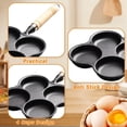 thumbnail image 4 of 4 Cup Eggs Pan, Diameter 8cm Depth 2.2cm Cast Iron Fried Egg Pan Pancake Pan Burger Omelet Cooker Griddle Egg Skillet for Breakfast, for Gas Stove and Induction Cooker(17 x 17 cm), 4 of 4