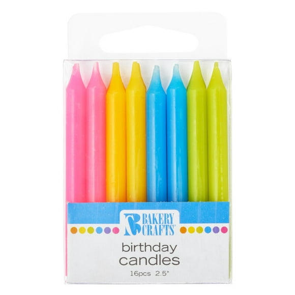 Smooth Assorted Candles 16 pcs 2.5 by Bakery Crafts"