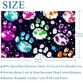thumbnail image 5 of Dog paw prints Cozy Microfiber Throw Blanket: Soft, Warm, and Printed - Lightweight Couch, Bed, Sofa, Office, Camping Blanket - Versatile Blankets, 5 of 6