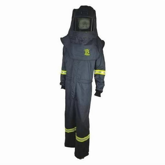Oberon Suit Kit - Arc Flash - 25 Cal TCG™ - Comes with Hood, Coat and Bib Coveralls - Color: Black - Size: 2XL