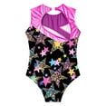 thumbnail image 4 of Sholeno Girls Metallic Dance Gymnastics Leotard Bodysuit Sleeveless Workout Sport Unitard Activewear Starry Black 4, 4 of 5