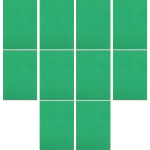 10 cartulinas verdes, cartulina de colores, tamaño A4, papel cartulina verde oscuro para hacer tarjetas, manualidades, álbumes de recortes, decoraciones para fiestas, útiles escolares para niños