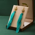 thumbnail image 5 of K-KED Colorful Chain Tassel Earrings Bohemian Feather Ornaments Long Earrings-DC1485-5, 5 of 9