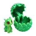 thumbnail image 2 of 3D Printed Dragon Egg Mystery Set Articulated Flexible Dragon Action Figure Toy Decompression Stress Reliever Decor for Fish Tank Office Desk Green, 2 of 4