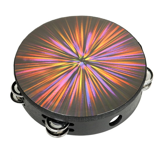 Pandereta de doble fila, instrumento musical de percusión, tambor de mano, juguete educativo