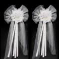 thumbnail image 1 of Pearl Bud Silk Ribbon Flower for Wedding Party Decoration,Bridal Car,Wedding Car Decoration 2 pcs /Set, 1 of 8