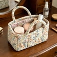 thumbnail image 5 of Small Storage Basket Organizer, Mini Fabric Floral Storage Baskets with Handle,Storage Bins for Toys, Books, Towels, and Clothes, 5 of 5