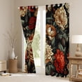 thumbnail image 3 of Homewish Boys Girls Chic Floral Flowers Black Out Curtains,Exotic Style Curtains Pack of 2 (42x63 Each),Vintage Aesthetic Bedroom Curtains,Super Cozy Room Decor, 3 of 6