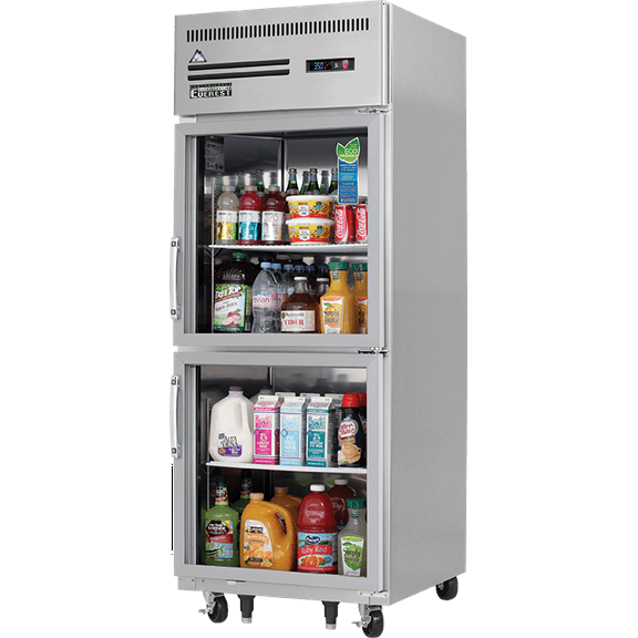 Everest Refrigeration ESGRH2 Reach-in Refrigerator 2 Solid Half-Doors, 115v, NSF - 23 cu. ft.