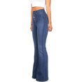 thumbnail image 4 of Pantalones vaqueros de mujer, de cintura alta, con pierna ancha, acampanados, elásticos, estilo boyfriend, informales, XXL, 4 of 5